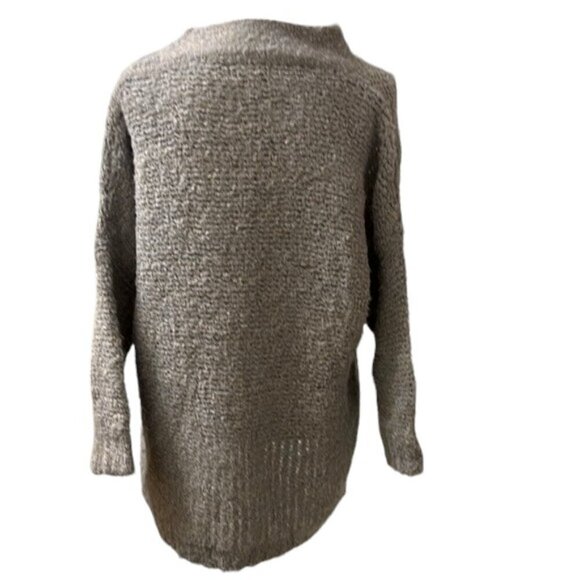 Woven Heart Women's Gray Mock Neck Oversized Pullover Dolman Sweater - Picture 7 of 9